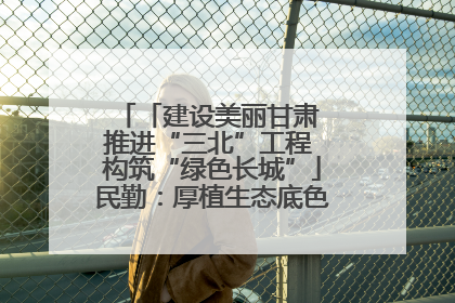 「建设美丽甘肃 推进“三北”工程 构筑“绿色长城”」民勤：厚植生态底色 筑牢绿色屏障