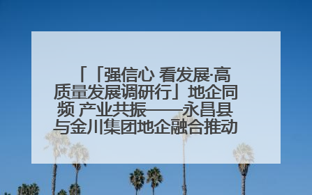 「强信心 看发展·高质量发展调研行」地企同频 产业共振——永昌县与金川集团地企融合推动重大项目建设