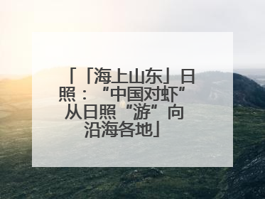 「海上山东」日照:“中国对虾” 从日照“游”向沿海各地