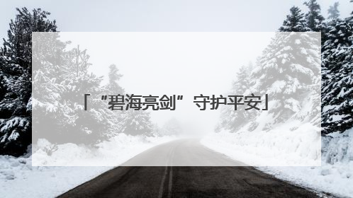 “碧海亮剑”守护平安
