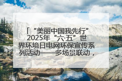 “美丽中国我先行” 2025年“六·五”世界环境日电网环保宣传系列活动——多场景联动，共筑生态发展新图景