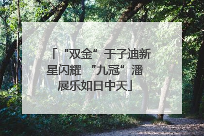 “双金”于子迪新星闪耀 “九冠”潘展乐如日中天