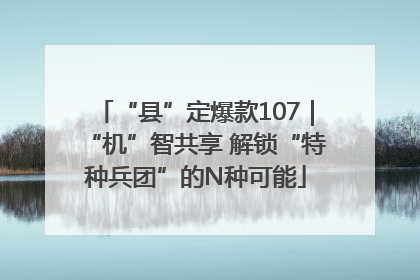 “县”定爆款107｜“机”智共享 解锁“特种兵团”的N种可能