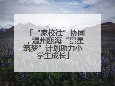 “家校社”协同，温州瓯海“景星筑梦”计划助力小学生成长