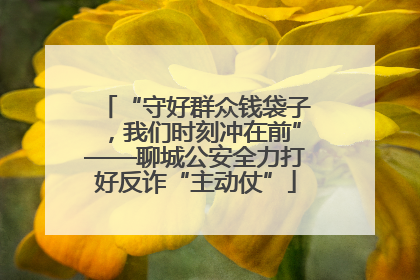 “守好群众钱袋子，我们时刻冲在前”——聊城公安全力打好反诈“主动仗”