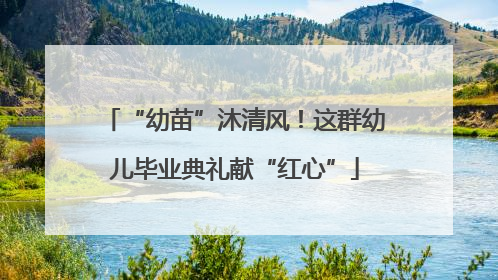“幼苗”沐清风！这群幼儿毕业典礼献“红心”