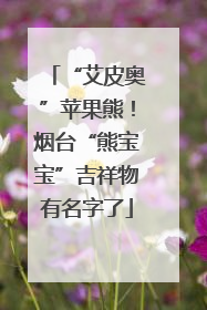 “艾皮奥”苹果熊！烟台“熊宝宝”吉祥物有名字了