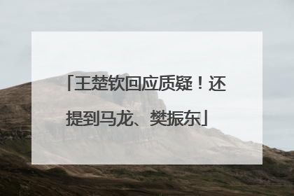 王楚钦回应质疑！还提到马龙、樊振东