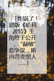 炸锅了！剧版《哈利·波特》主角终于公开，“赫敏”惹争议，斯内普变黑人……