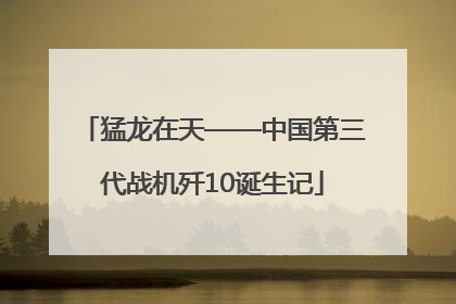猛龙在天——中国第三代战机歼10诞生记