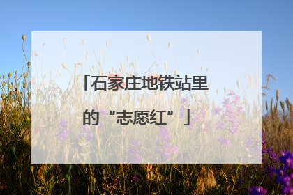 石家庄地铁站里的“志愿红”