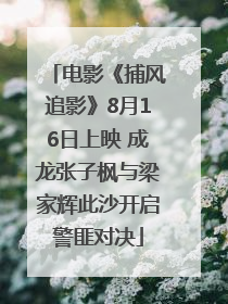 电影《捕风追影》8月16日上映 成龙张子枫与梁家辉此沙开启警匪对决