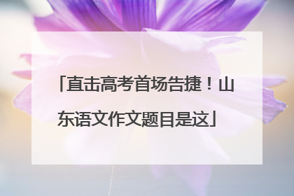 直击高考首场告捷！山东语文作文题目是这