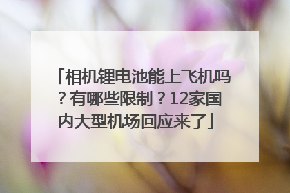 相机锂电池能上飞机吗？有哪些限制？12家国内大型机场回应来了