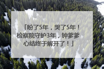 盼了5年，哭了5年！检察院守护3年，钟爹爹心结终于解开了！