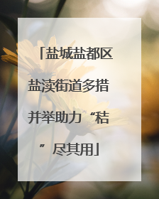盐城盐都区盐渎街道多措并举助力“秸”尽其用