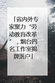 省内外专家聚力“劳动教育改革”，烟台四名工作室揭牌落户