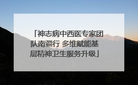 神志病中西医专家团队南疆行 多维赋能基层精神卫生服务升级