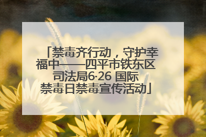 禁毒齐行动，守护幸福中——四平市铁东区司法局6·26 国际禁毒日禁毒宣传活动