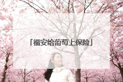 福安给葡萄上保险