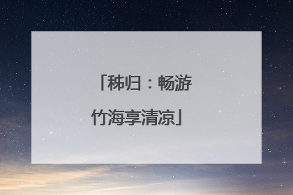 秭归：畅游竹海享清凉