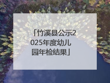 竹溪县公示2025年度幼儿园年检结果