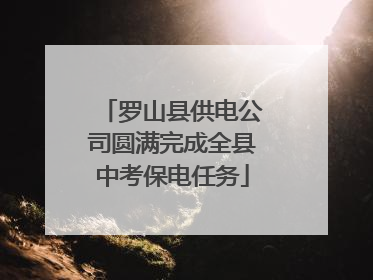 罗山县供电公司圆满完成全县中考保电任务
