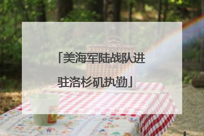 美海军陆战队进驻洛杉矶执勤