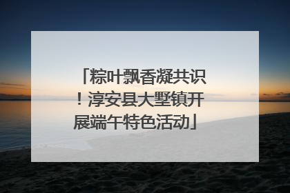粽叶飘香凝共识！淳安县大墅镇开展端午特色活动