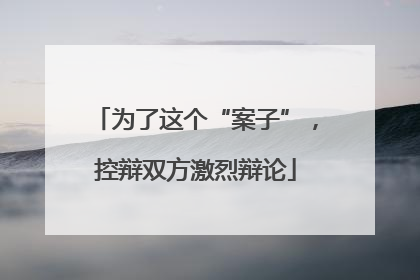 为了这个“案子”，控辩双方激烈辩论