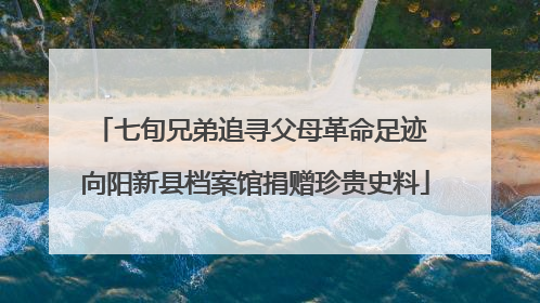 七旬兄弟追寻父母革命足迹 向阳新县档案馆捐赠珍贵史料