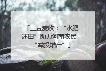 三夏麦收：“水肥还田”助力河南农民“减投增产”
