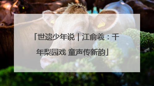 世遗少年说｜江俞羲：千年梨园戏 童声传新韵