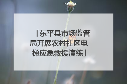 东平县市场监管局开展农村社区电梯应急救援演练