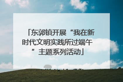 东郭镇开展“我在新时代文明实践所过端午”主题系列活动