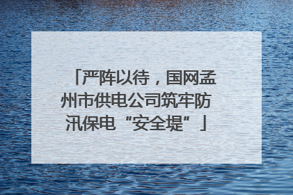 严阵以待，国网孟州市供电公司筑牢防汛保电“安全堤”