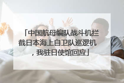 中国航母编队战斗机拦截日本海上自卫队巡逻机，我驻日使馆回应