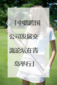 中德跨国公司发展交流论坛在青岛举行