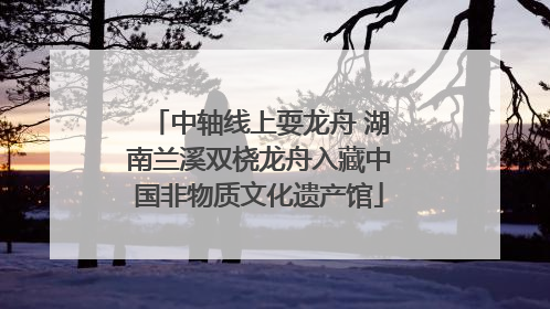 中轴线上耍龙舟 湖南兰溪双桡龙舟入藏中国非物质文化遗产馆