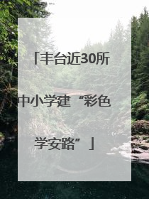 丰台近30所中小学建“彩色学安路”
