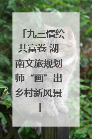 九三情绘共富卷 湖南文旅规划师“画”出乡村新风景