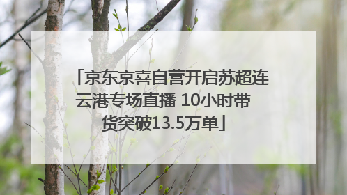 京东京喜自营开启苏超连云港专场直播 10小时带货突破13.5万单