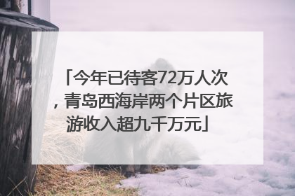 今年已待客72万人次，青岛西海岸两个片区旅游收入超九千万元