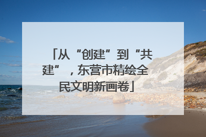 从“创建”到“共建”，东营市精绘全民文明新画卷