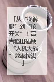 从“挽裤腿”到“按开关”！高青稻田插秧“人机大战”效率拉满