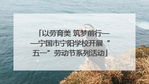 以劳育美 筑梦前行——宁国市宁阳学校开展“五一”劳动节系列活动