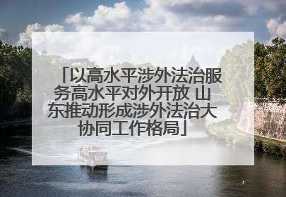 以高水平涉外法治服务高水平对外开放 山东推动形成涉外法治大协同工作格局