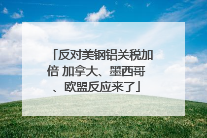 反对美钢铝关税加倍 加拿大、墨西哥、欧盟反应来了
