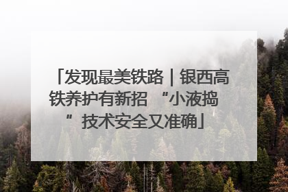 发现最美铁路｜银西高铁养护有新招 “小液捣”技术安全又准确