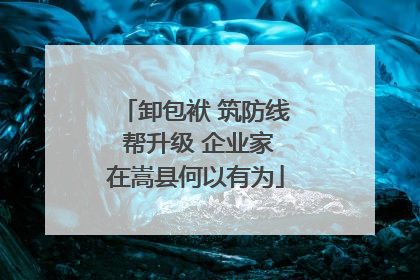 卸包袱 筑防线 帮升级 企业家在嵩县何以有为